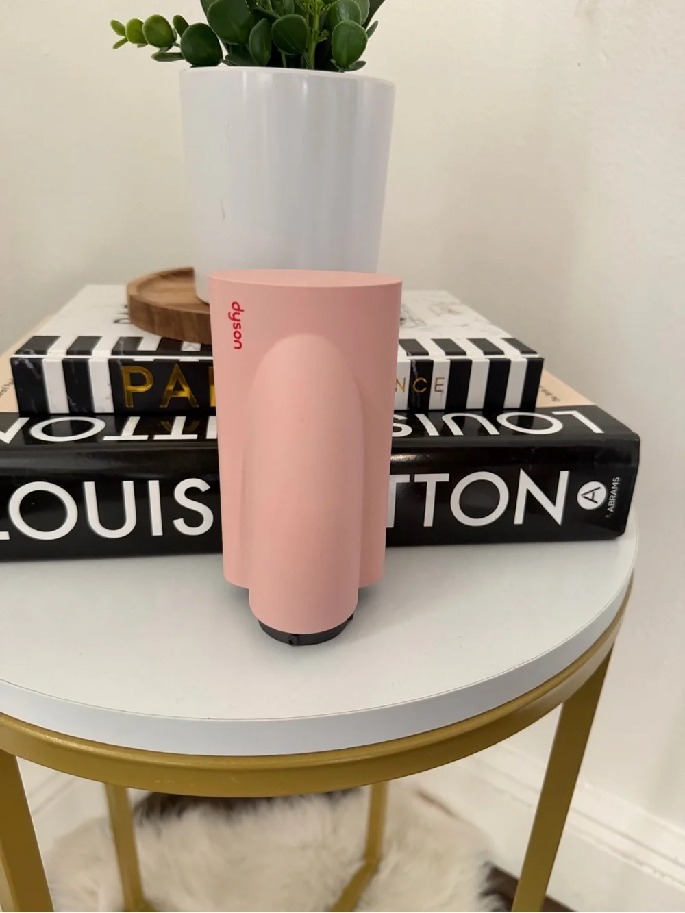 Dyson Smoothing turquoise, coral, black, and pink attachment